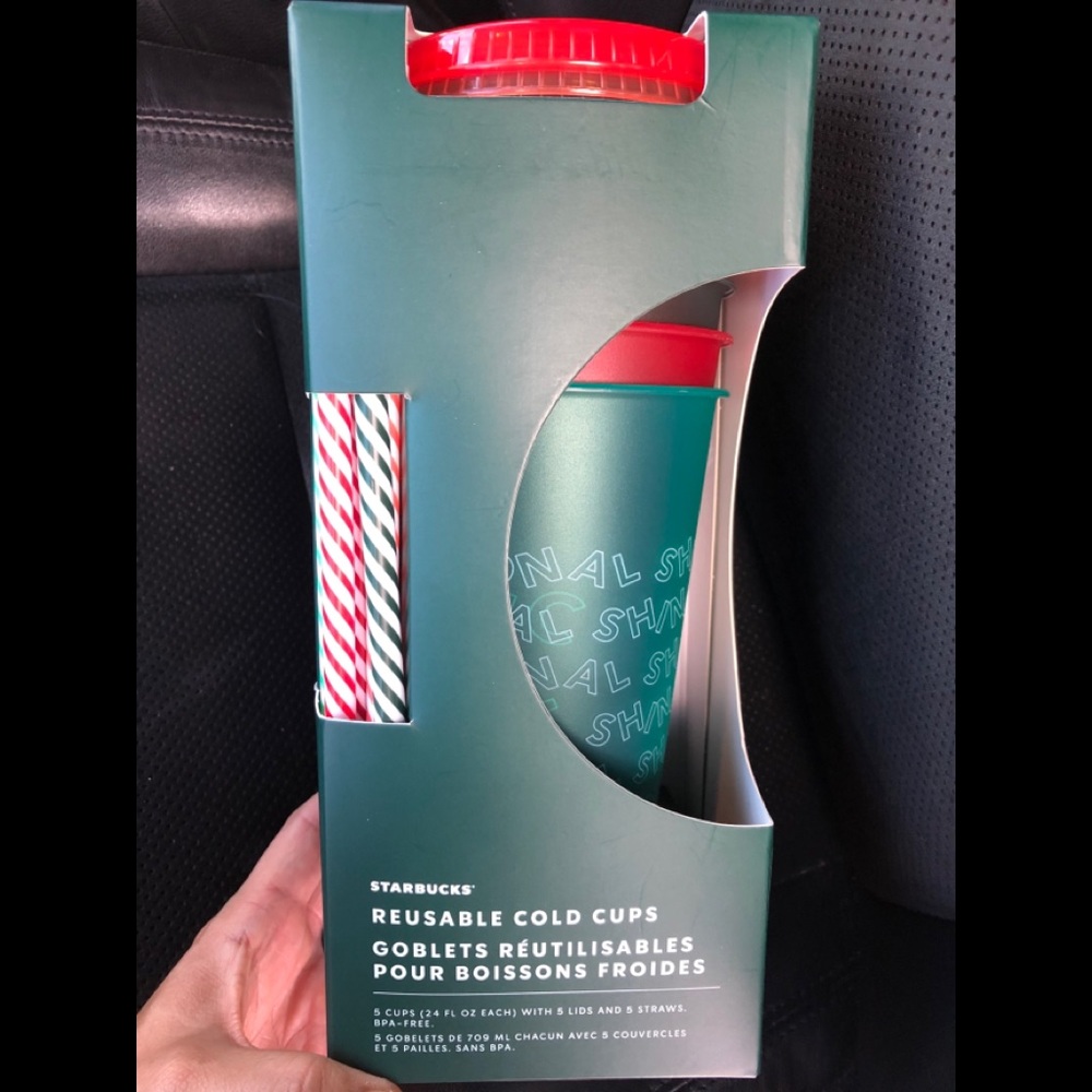 Starbucks reusable cups with straws (set of 5)